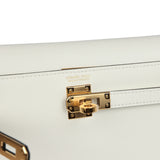 Hermes Kelly Danse White Evercolor Verso Gold Hardware