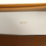 Hermes Kelly Danse White Evercolor Verso Gold Hardware