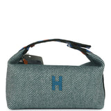 Hermes Bride-A-Brac PM Vert Foret H Natte Canvas and Wool Palladium Hardware