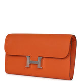 Hermes Constance Wallet To Go Orange Epsom Palladium Hardware