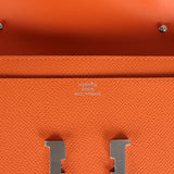 Hermes Constance Wallet To Go Orange Epsom Palladium Hardware