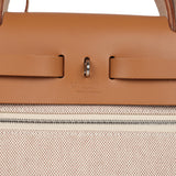 Hermes Herbag Zip PM 31 "Brides de Gala" Natural Sable Berline Hunter and Ecru Toile H Canvas Palladium Hardware