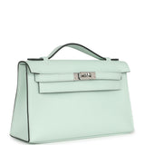 Hermes Kelly Pochette Vert Peppermint Swift Palladium Hardware