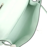 Hermes Kelly Pochette Vert Peppermint Swift Palladium Hardware