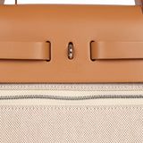 Hermes Herbag Zip PM 31 "Circuit 24" Ecru Toile H Canvas and Naturel Sable Hunter Lacquered Palladium Hardware