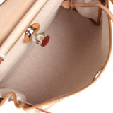 Hermes Herbag Zip PM 31 "Circuit 24" Ecru Toile H Canvas and Naturel Sable Hunter Lacquered Palladium Hardware