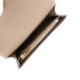 Hermes Constance Slim Wallet Etoupe Evercolor Gold Hardware