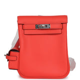 Hermes Mini Kelly Jump Backpack Orange Field Swift Palladium Hardware