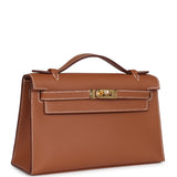 Hermes Kelly Pochette Gold Swift Gold Hardware