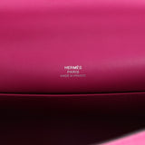 Pre-owned Hermes Kelly Pochette Rose Pourpre Swift Palladium Hardware