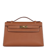 Hermes Kelly Pochette Gold Swift Gold Hardware