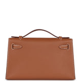 Hermes Kelly Pochette Gold Swift Gold Hardware