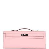 Hermes Kelly Cut Rose Sakura Swift Palladium Hardware