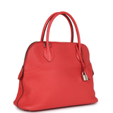 Hermes Bolide 31 Rouge Pivoine Clemence Palladium Hardware