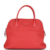 Hermes Bolide 31 Rouge Pivoine Clemence Palladium Hardware