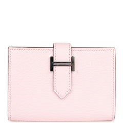 Hermes Bearn Card Holder Rose Darling Chevre Mysore Palladium Hardware