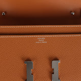 Hermes Constance To Go Wallet Toffee Epsom Palladium Hardware