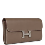 Hermes Constance Wallet To Go Etoupe Evercolor Palladium Hardware