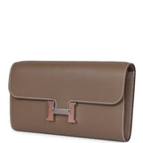 Hermes Constance Wallet To Go Etoupe Evercolor Palladium Hardware