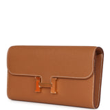 Hermes Constance Wallet To Go Gold Epsom Gold Hardware