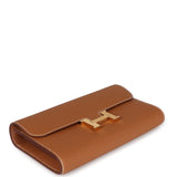 Hermes Constance Wallet To Go Gold Epsom Gold Hardware