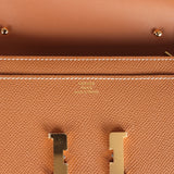 Hermes Constance Wallet To Go Gold Epsom Gold Hardware