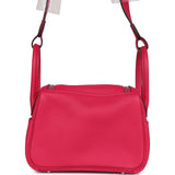 Hermes Mini Lindy Framboise Clemence Palladium Hardware