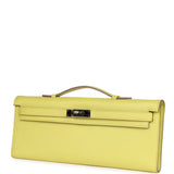 Pre-owned Hermes Kelly Cut Soufre Epsom Palladium Hardware