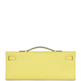 Pre-owned Hermes Kelly Cut Soufre Epsom Palladium Hardware