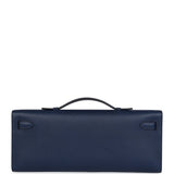 Pre-owned Hermes Kelly Cut Bleu Navy Swift Gold Hardware