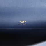 Pre-owned Hermes Kelly Cut Bleu Navy Swift Gold Hardware