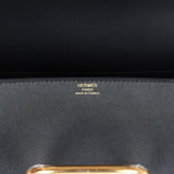 Hermes Della Cavalleria Elan Black Tadelakt Gold Hardware