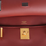 Hermes Mini Jypsiere Rouge H Swift Gold Hardware