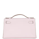 Hermes Kelly Pochette Mauve Pale Swift Palladium Hardware