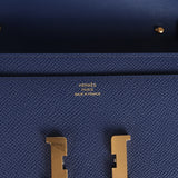 Hermes Constance Wallet To Go Bleu Saphir Epsom Gold Hardware