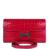 Hermes Constance Wallet To Go Rose Mexico Shiny Alligator Palladium Hardware