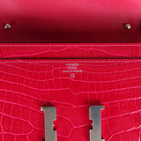 Hermes Constance Wallet To Go Rose Mexico Shiny Alligator Palladium Hardware