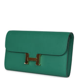 Hermes Constance Wallet To Go Vert Vertigo Epsom Gold Hardware