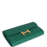 Hermes Constance Wallet To Go Vert Vertigo Epsom Gold Hardware