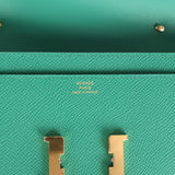 Hermes Constance Wallet To Go Vert Vertigo Epsom Gold Hardware