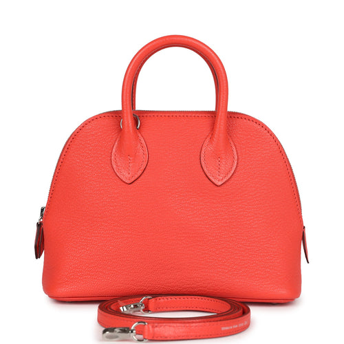 Hermes Mini 1923 Bolide Orange Field Chevre Mysore Palladium Hardware
