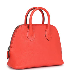 Hermes Mini 1923 Bolide Orange Field Chevre Mysore Palladium Hardware