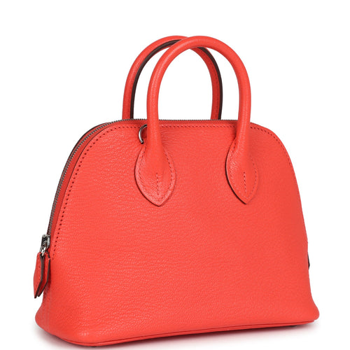Hermes Mini 1923 Bolide Orange Field Chevre Mysore Palladium Hardware