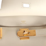 Hermes Mini Jypsiere Beton Evercolor Gold Hardware