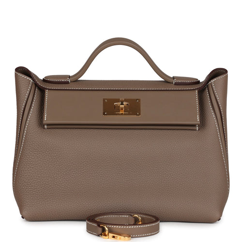 Hermes 24/24 29 Etoupe Taurillon Maurice and Swift Gold Hardware
