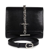 Hermes Chaine d' Ancre Wallet to Go Black Varanus Niloticus Lizard Palladium Hardware