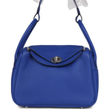 Hermes Lindy 26 Bleu Royal Clemence Palladium Hardware