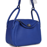 Hermes Lindy 26 Bleu Royal Clemence Palladium Hardware