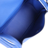 Hermes Lindy 26 Bleu Royal Clemence Palladium Hardware