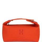 Hermes Bride A Brac Carre Case PM Feu Canvas Palladium Hardware